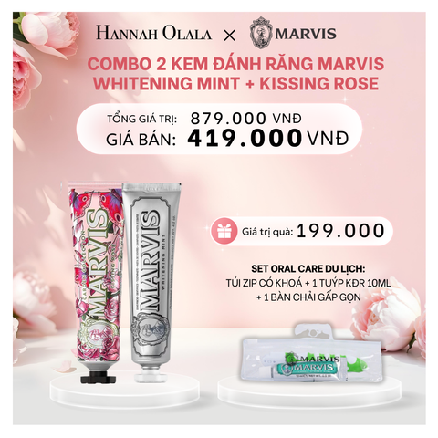  E660: DEAL 2: COMBO 2 KEM ĐÁNH RĂNG MARVIS 75ML/85ML - LÀM SẠCH RĂNG, GIỮ HƠI THỞ THƠM MÁT 