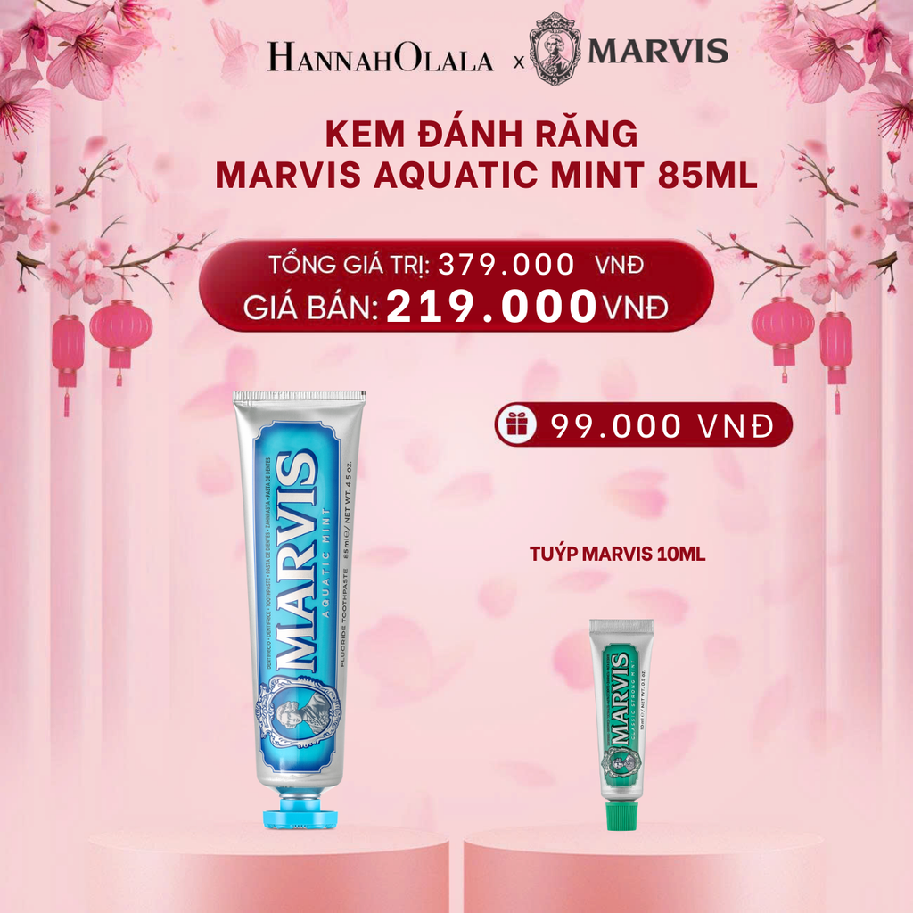  DEAL 3: KEM ĐÁNH RĂNG MARVIS TUÝP FULLSIZE 75/85ML TRẮNG RĂNG THƠM MIỆNG 