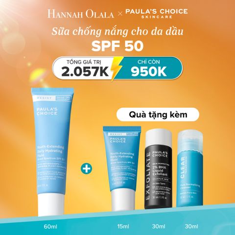  E13: DEAL 19: KEM CHỐNG NẮNG DẠNG SỮA GIÚP DƯỠNG ẨM VÀ GIẢM NẾP NHĂN TRÊN DA SPF 50 RESIST YOUTH-EXTENDING DAILY HYDRATING FLUID BROAD SPECTRUM SPF 50 60ML 