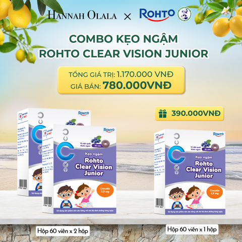  MUA 02 TẶNG 01 HỘP KẸO NGẬM ROHTO CLEAR VISION JUNIOR - A265 