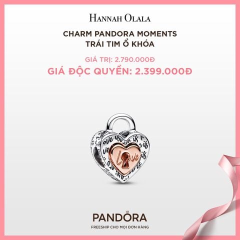  A94_DEAL 87: CHARM PANDORA MOMENTS TRÁI TIM Ổ KHÓA 
