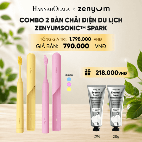  COMBO 2 BÀN CHẢI ĐIỆN ZENYUM SONIC SPARK 