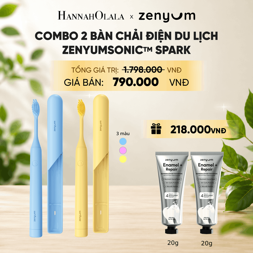  COMBO 2 BÀN CHẢI ĐIỆN ZENYUM SONIC SPARK 