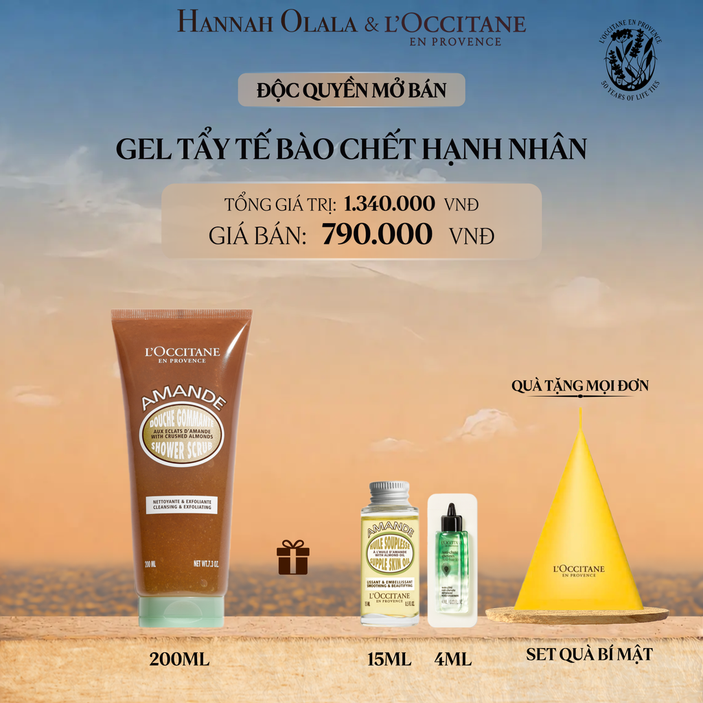  GEL TẮM TẨY TẾ BÀO CHẾT HẠNH NHÂN L'OCCITANE 