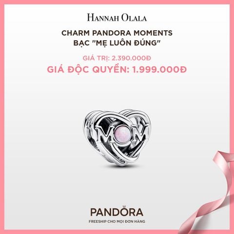  A103_DEAL 96: CHARM PANDORA MOMENTS BẠC 