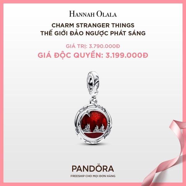  A108_DEAL 101: CHARM PANDORA STRANGER THINGS THẾ GIỚI ĐẢO NGƯỢC PHÁT SÁNG 