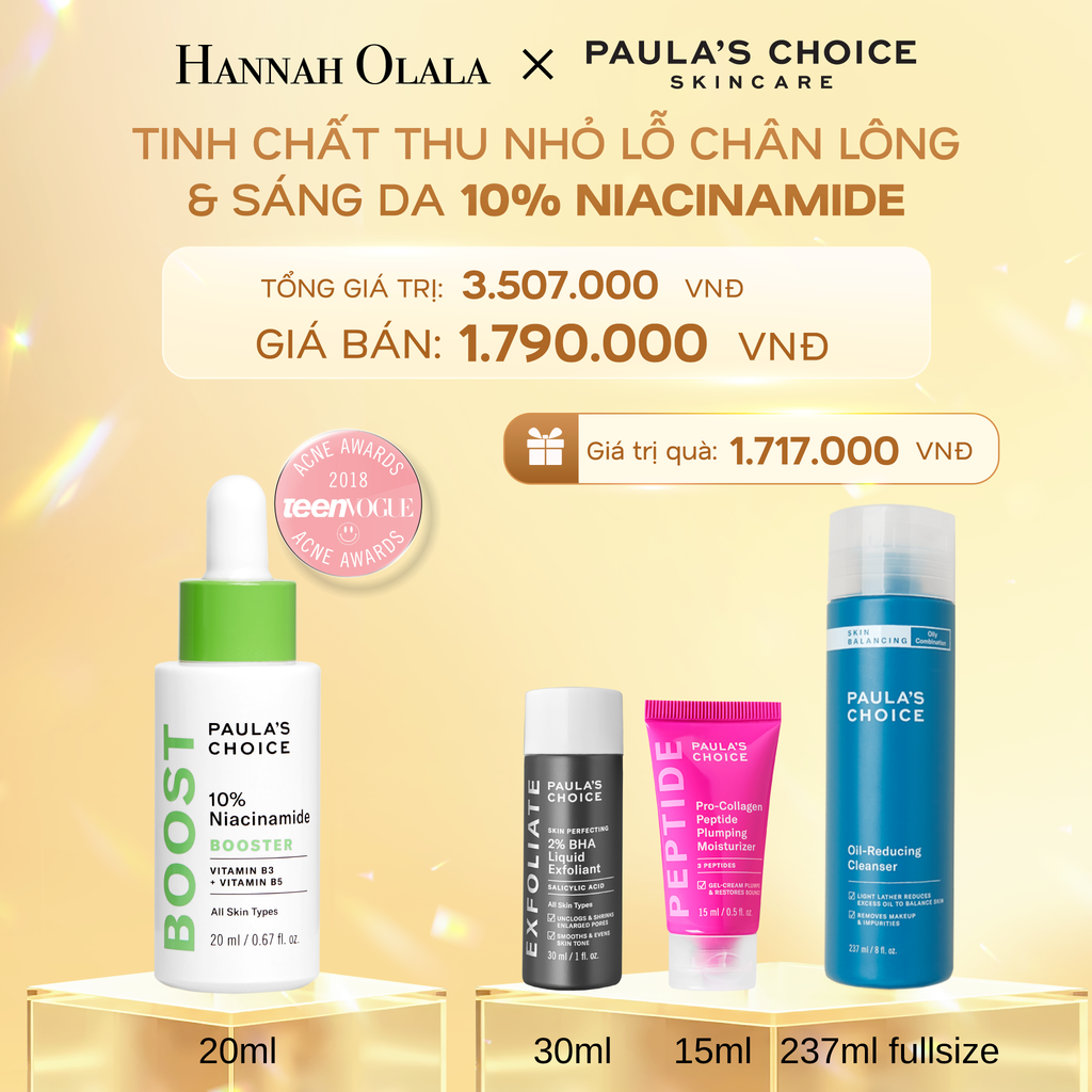  DEAL 4: TINH CHẤT THU NHỎ LỖ CHÂN LÔNG VÀ LÀM SÁNG DA 10% NIACINAMIDE 20ML 