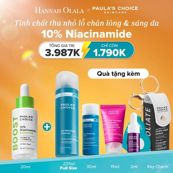  [BEST SELLER] DEAL 4.1: TINH CHẤT THU NHỎ LỖ CHÂN LÔNG VÀ LÀM SÁNG DA 10% NIACINAMIDE BOOSTER 20ML 