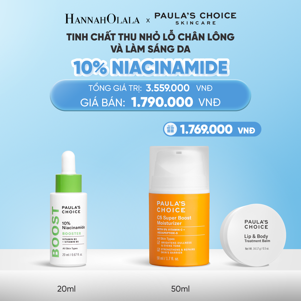  DEAL 5: TINH CHẤT THU NHỎ LỖ CHÂN LÔNG VÀ LÀM SÁNG DA 10% NIACINAMIDE 20ML 