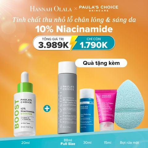  E16: [BEST SELLER] DEAL 4: TINH CHẤT THU NHỎ LỖ CHÂN LÔNG VÀ LÀM SÁNG DA 10% NIACINAMIDE BOOSTER 20ML 