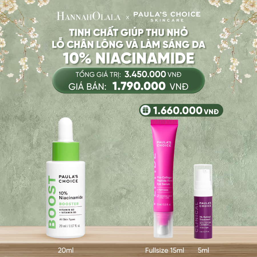  DEAL 5: TINH CHẤT THU NHỎ LỖ CHÂN LÔNG VÀ LÀM SÁNG DA 10% NIACINAMIDE 20ML 