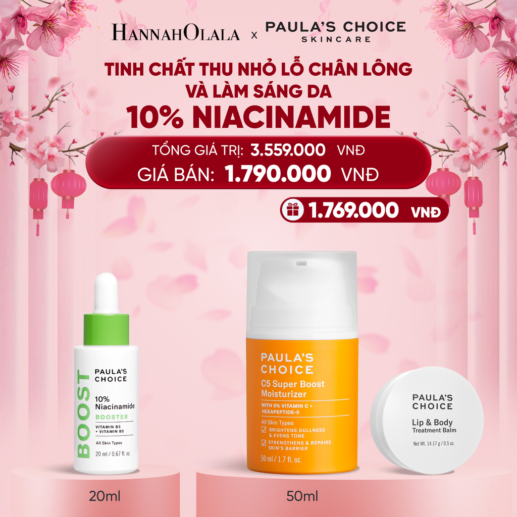  DEAL 5: TINH CHẤT THU NHỎ LỖ CHÂN LÔNG VÀ LÀM SÁNG DA 10% NIACINAMIDE 20ML 
