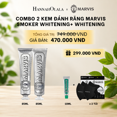  COMBO 2 KEM ĐÁNH RĂNG MARVIS 75ML/85ML - LÀM SẠCH RĂNG, GIỮ HƠI THỞ THƠM MÁT 