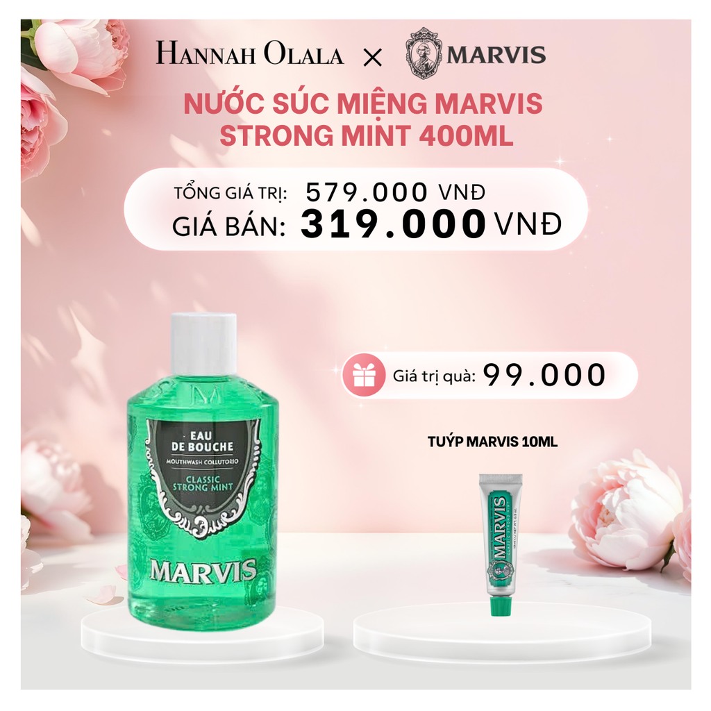  E656: DEAL 1: NƯỚC SÚC MIỆNG MARVIS MOUTHWASH 400ML 