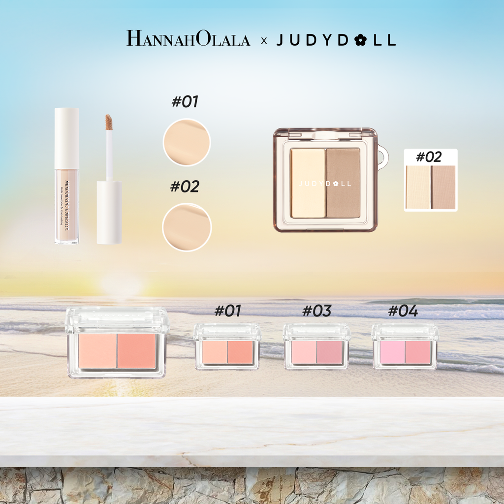  COMBO 3 MÓN JUDYDOLL: KEM CHE KHUYẾT ĐIỂM + BẢNG TẠO KHỐI MINI + MÁ HỒNG 2 MÀU - A343 