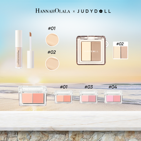  COMBO 3 MÓN JUDYDOLL: KEM CHE KHUYẾT ĐIỂM + BẢNG TẠO KHỐI MINI + MÁ HỒNG 2 MÀU - A343 