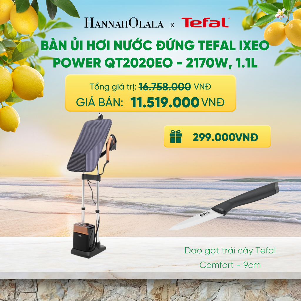  BÀN ỦI HƠI NƯỚC ĐỨNG TEFAL IXEO POWER QT2020EO - 2170W, 1.1L 