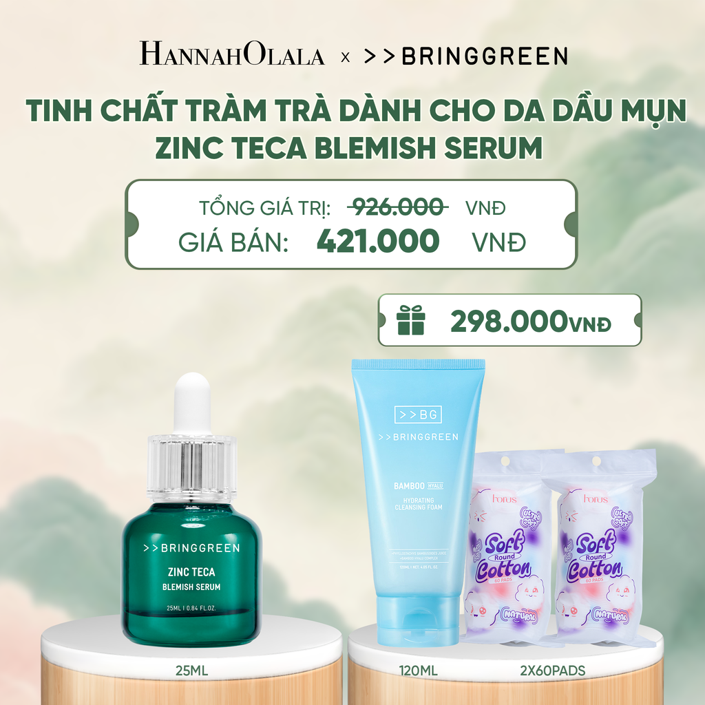  TINH CHẤT TRÀM TRÀ BRING GREEN ZINC TECA BLEMISH SERUM DÀNH CHO DA DẦU MỤN 25ML - A1430 