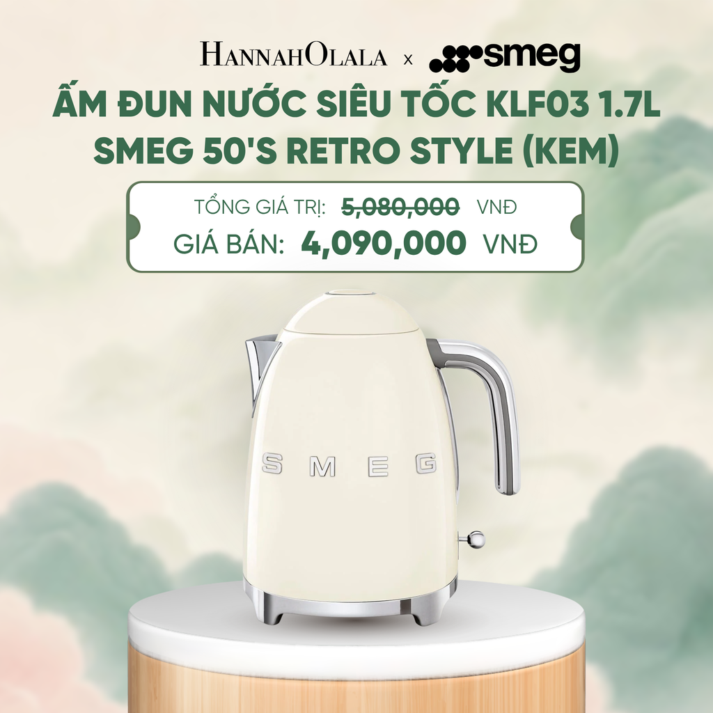  ẤM ĐUN NƯỚC SIÊU TỐC KLF03 1.7L SMEG 50'S RETRO STYLE - A1841 