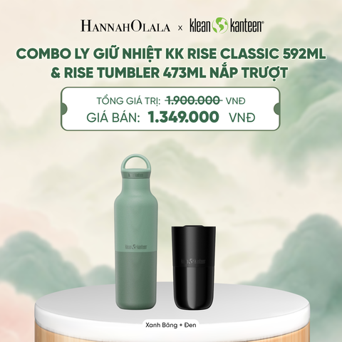  COMBO LY GIỮ NHIỆT KLEAN KANTEEN RISE CLASSIC 592ML & RISE TUMBLER 473ML NẮP TRƯỢT CHẤT LIỆU INOX 18/8 - A4028 