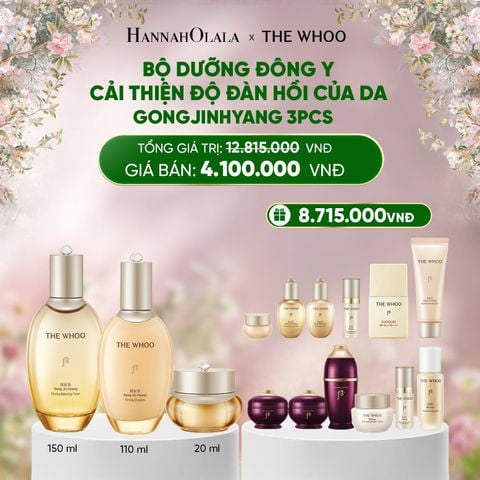  DEAL 08: PHIÊN BẢN ĐẶC BIỆT - BỘ DƯỠNG ĐÔNG Y CẢI THIỆN ĐỘ ĐÀN HỒI CỦA DA THE WHOO GONGJINHYANG 3PCS SPECIAL SET 