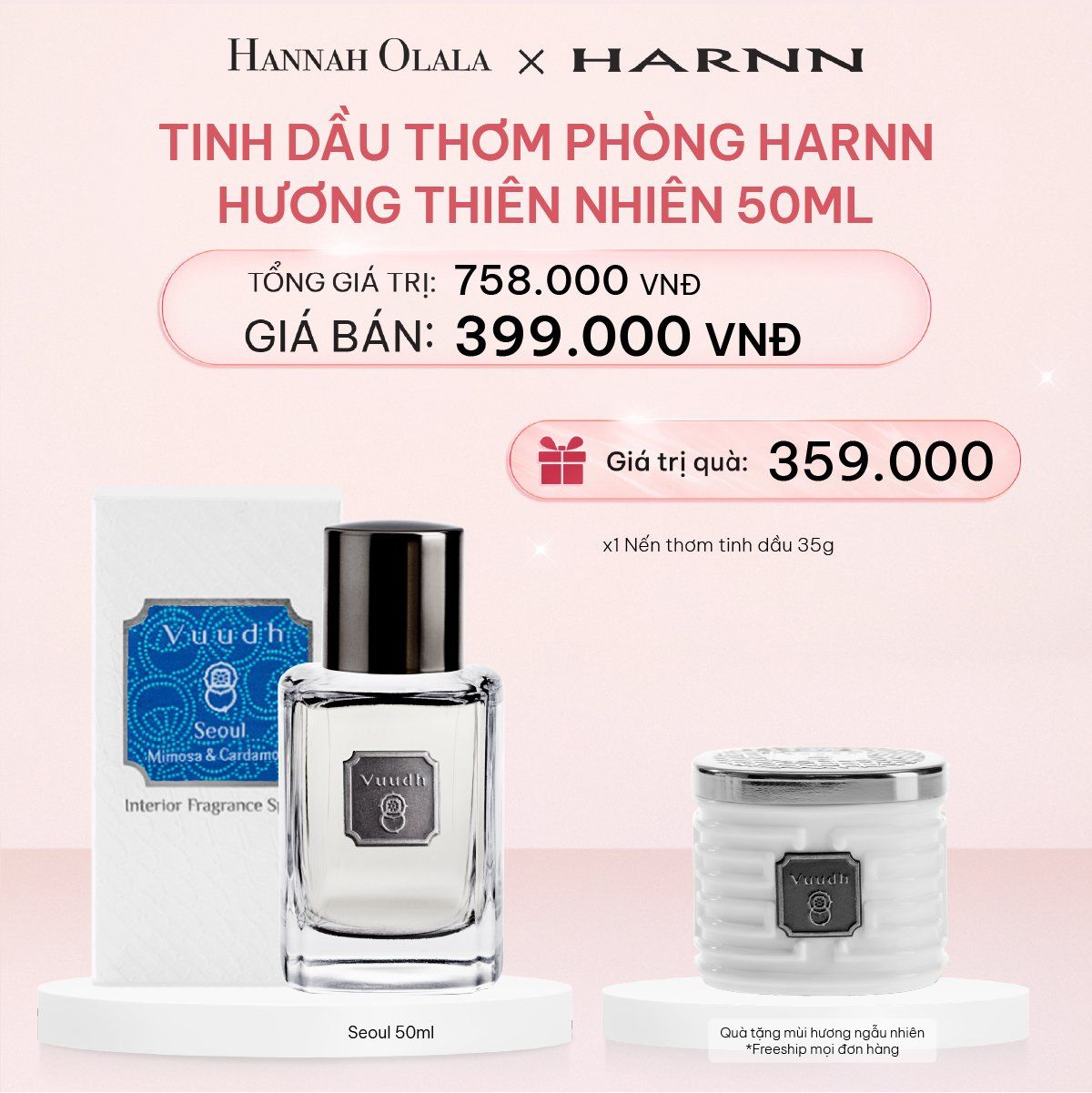  E477_DEAL 7: TINH DẦU THƠM PHÒNG HARNN HƯƠNG THIÊN NHIÊN 50ML 