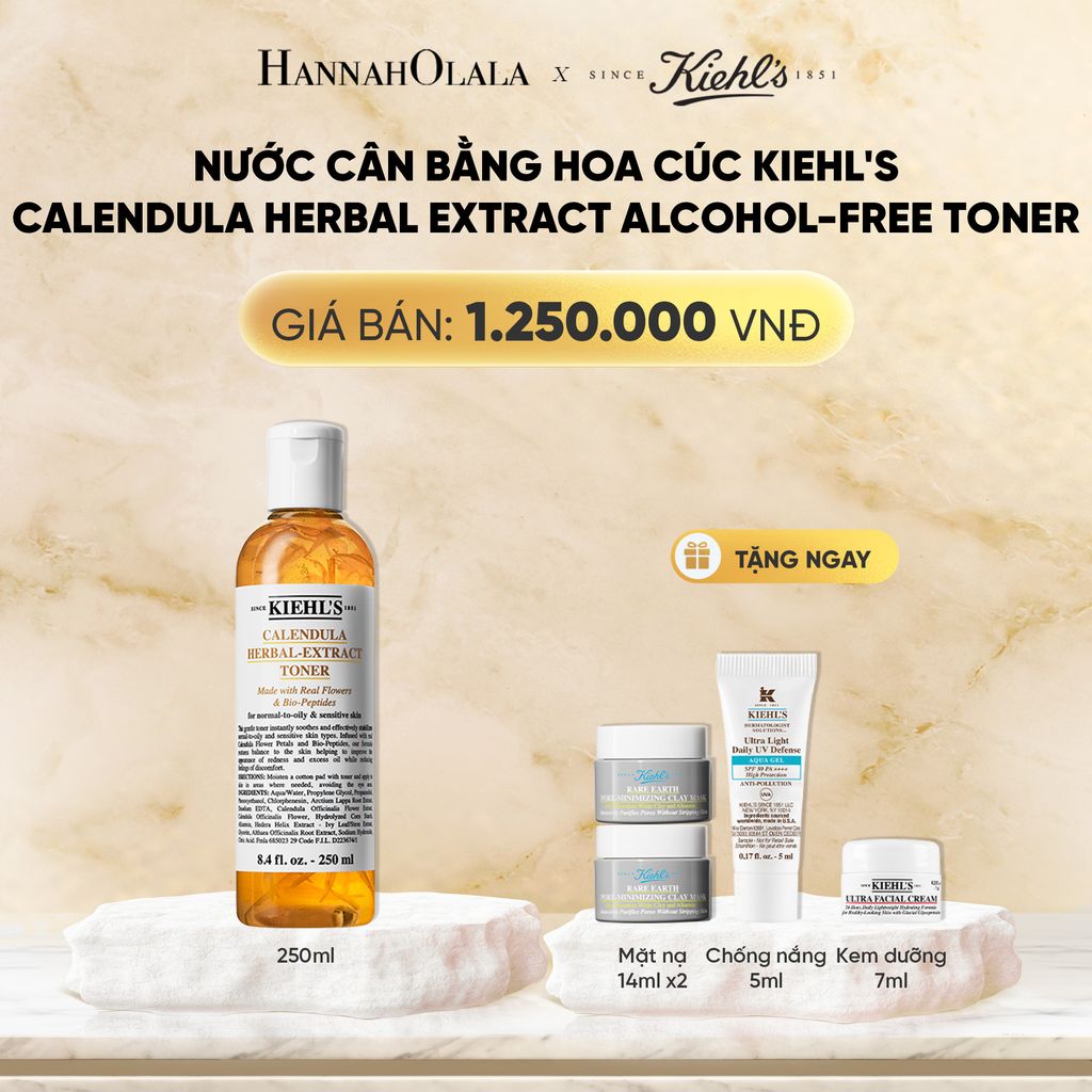  DEAL 4: NƯỚC CÂN BẰNG HOA CÚC KIEHL'S CALENDULA HERBAL EXTRACT ALCOHOL-FREE TONER 250ML 