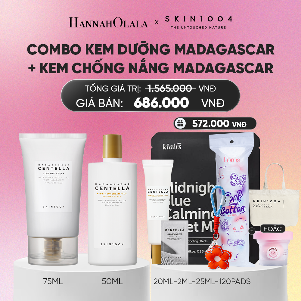  COMBO KEM DƯỠNG MADAGASCAR CENTELLA 75ML + KEM CHỐNG NẮNG MADAGASCAR CENTELLA AIR-FIT SUNCREAM PLUS 50ML_A492 