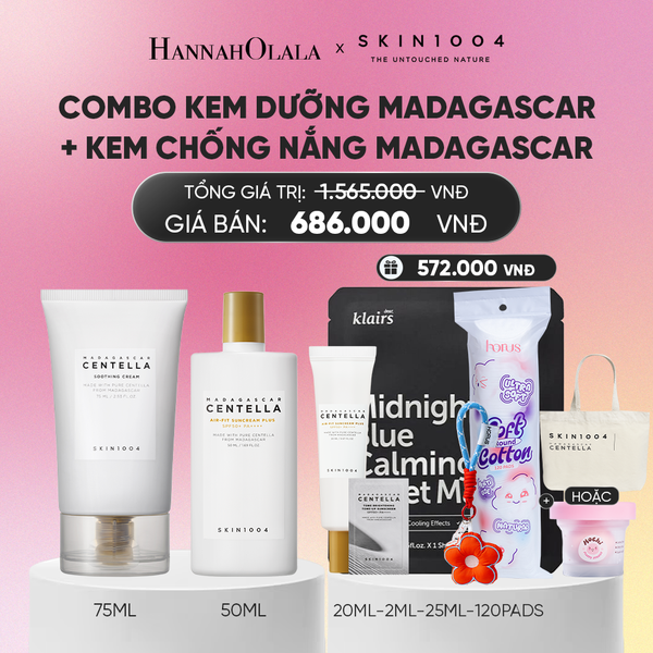  COMBO KEM DƯỠNG MADAGASCAR CENTELLA 75ML + KEM CHỐNG NẮNG MADAGASCAR CENTELLA AIR-FIT SUNCREAM PLUS 50ML_ A492 