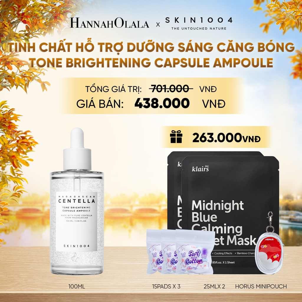  SKIN1004 TINH CHẤT MADAGASCAR CENTELLA TONE BRIGHTENING CAPSULE AMPOULE 100ML - E471 
