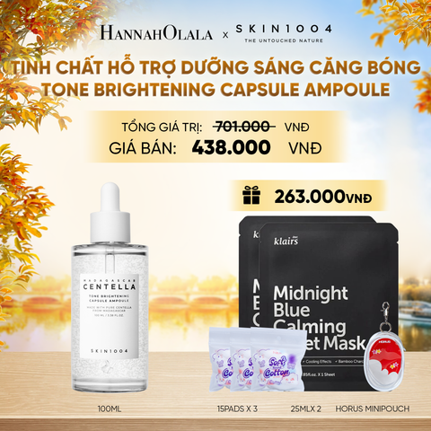  SKIN1004 TINH CHẤT MADAGASCAR CENTELLA TONE BRIGHTENING CAPSULE AMPOULE 100ML - E471 