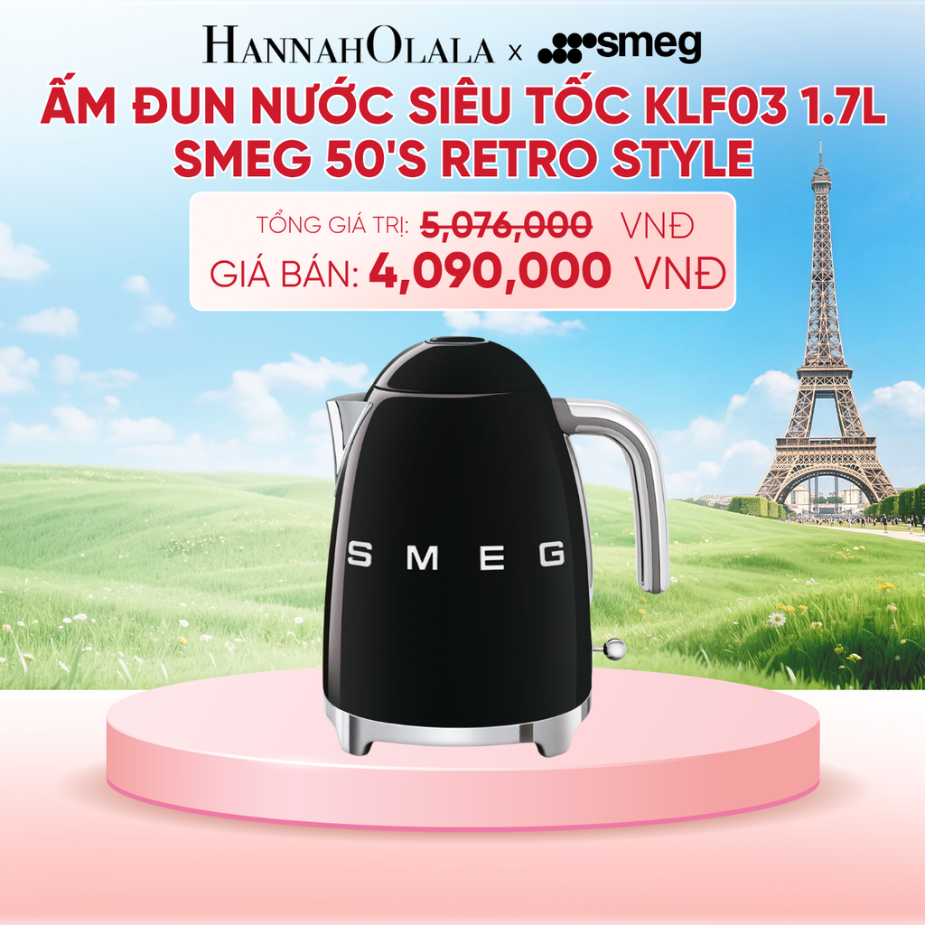  ẤM ĐUN NƯỚC SIÊU TỐC KLF03 1.7L SMEG 50'S RETRO STYLE - B157 