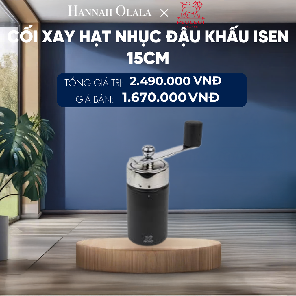  CỐI XAY HẠT NHỤC ĐẬU KHẤU ISEN 15CM 