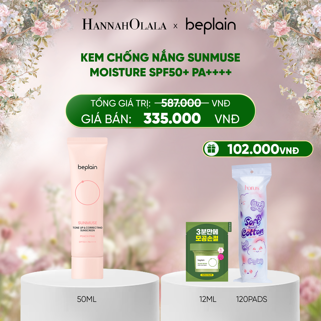  E1452_DEAL 3: KEM CHỐNG NẮNG BEPLAIN SUNMUSE SUNSCREEN SPF50+ PA++++ 50ML PHÂN LOẠI BẤT KÌ 