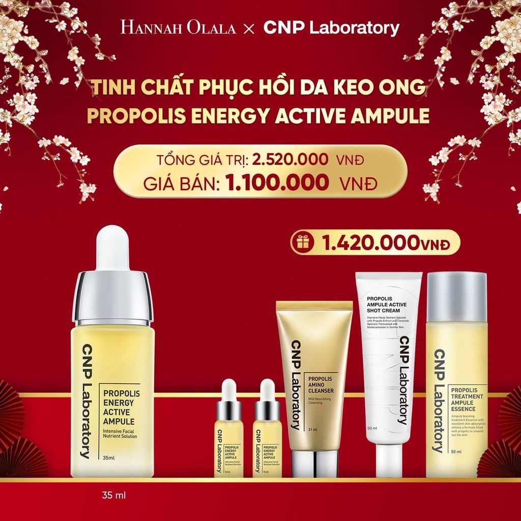  DEAL 55: TINH CHẤT PHỤC HỒI DA KEO ONG CNP PROPOLIS ENERGY ACTIVE AMPULE 35ML 