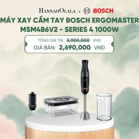  MÁY XAY CẦM TAY BOSCH ERGOMASTER MSM4B6V2 - SERIES 4 1000W - A1830 