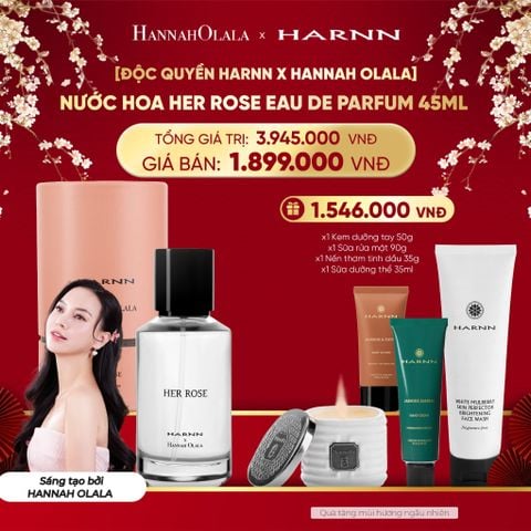  DEAL 7. [ĐỘC QUYỀN HARNN x HANNAH OLALA] NƯỚC HOA HER ROSE EAU DE PARFUM 45ML 