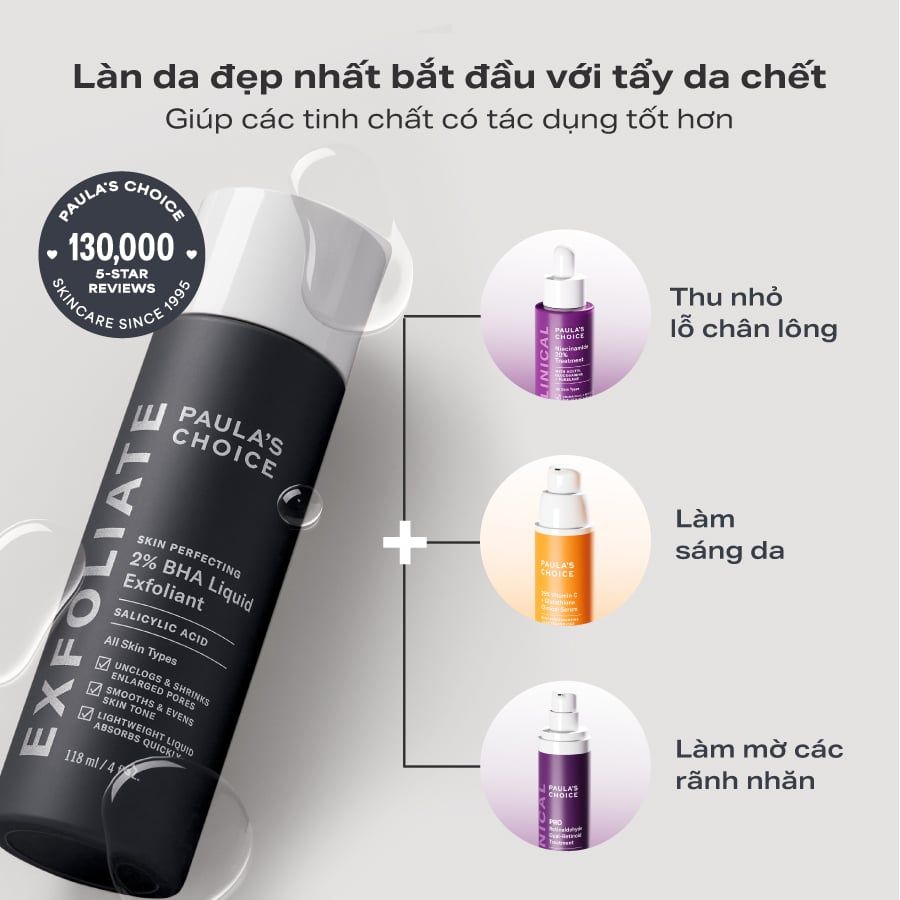  DEAL 1: DUNG DỊCH TẨY TẾ BÀO CHẾT PAULA'S CHOICE 2% BHA 118 ML 