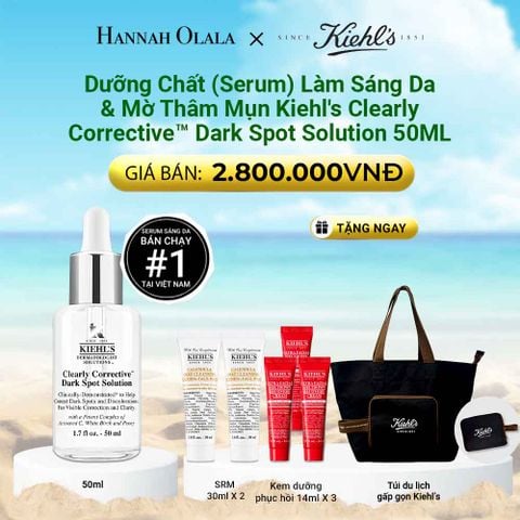 DEAL 1: DƯỠNG CHẤT (SERUM) VITAMIN C GIÚP DA TRÔNG CĂNG BÓNG SAU 7 NGÀY KIEHL'S CLEARLY CORRECTIVE™ DARK SPOT SOLUTION 50ML 