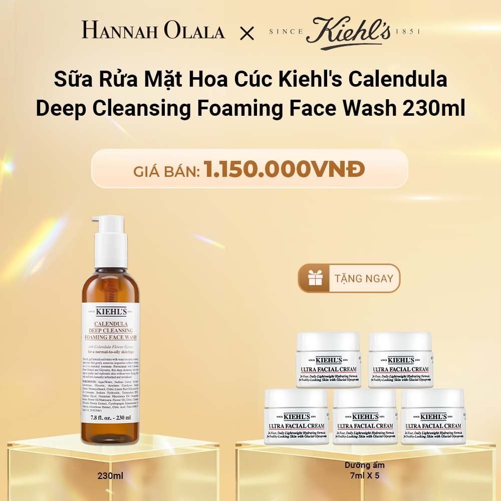  DEAL 7: SỮA RỬA MẶT HOA CÚC KIEHL'S CALENDULA DEEP CLEANSING FOAMING FACE WASH 230ML 