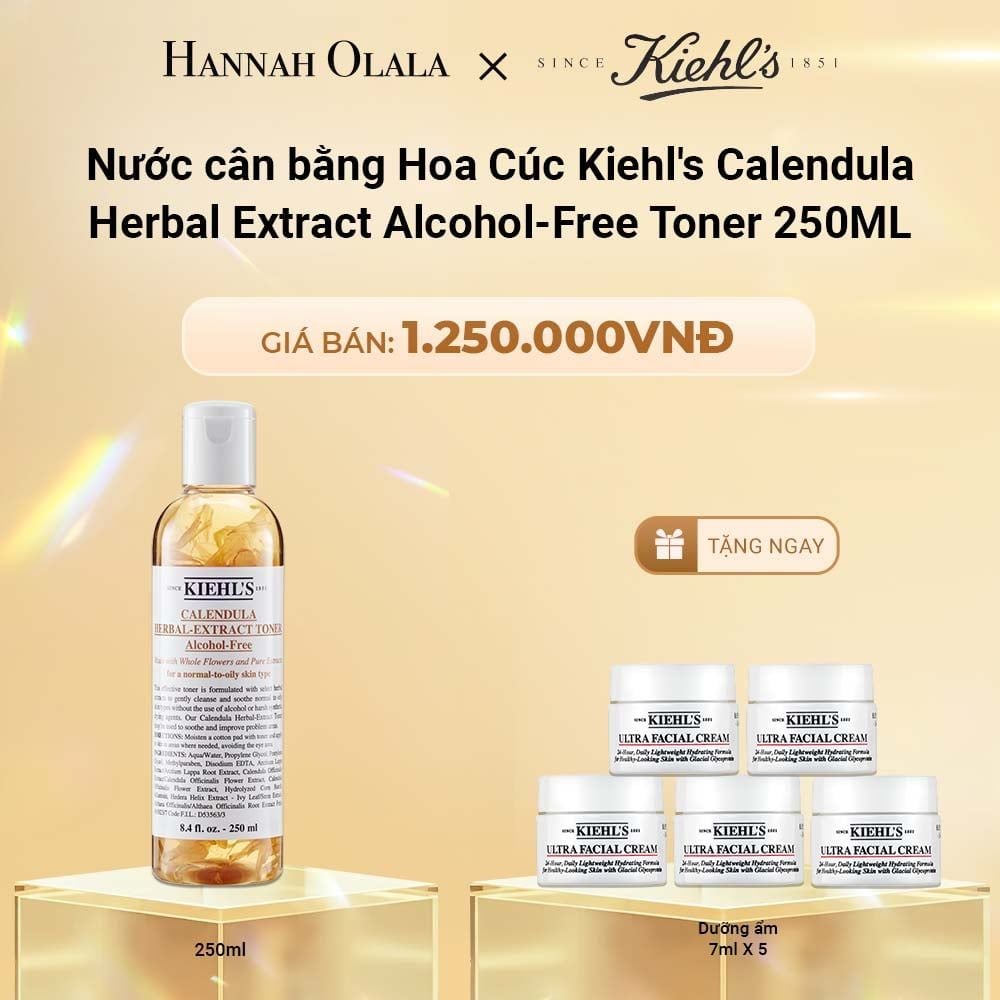  DEAL 5: NƯỚC CÂN BẰNG HOA CÚC KIEHL'S CALENDULA HERBAL EXTRACT ALCOHOL-FREE TONER 250ML 