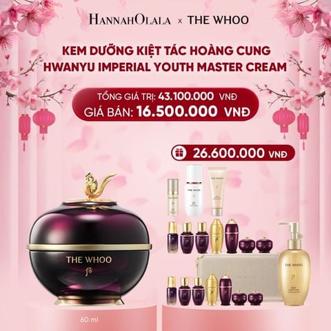  [GIAO HÀNG TỪ 08.01] DEAL 7: BỘ KEM DƯỠNG KIỆT TÁC HOÀNG CUNG THE WHOO HWANYU IMPERIAL YOUTH MASTER CREAM 60ML 