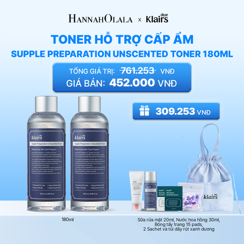  COMBO 2 PCS DEAR KLAIRS NƯỚC HOA HỒNG TONER 180ML /300ML_K170 