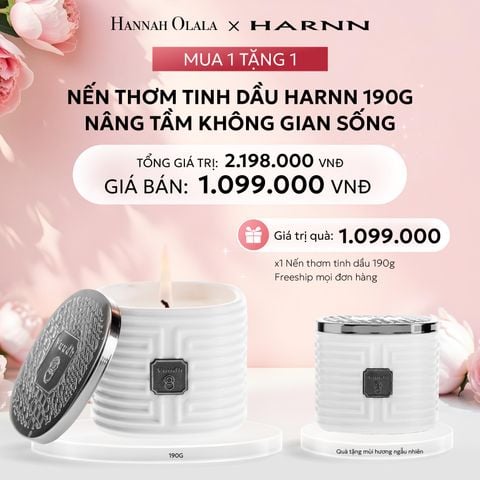  E1019: DEAL 7: [B1G1] NẾN THƠM TINH DẦU HARNN 190G - NÂNG TẦM KHÔNG GIAN SỐNG 