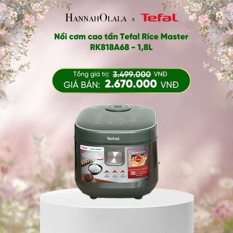  E302_DEAL 7: NỒI CƠM CAO TẦN TEFAL RICE MASTER RK818A68 - 1.8L 