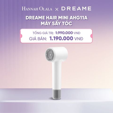  DREAME HAIR MINI AHG11A MÁY SẤY TÓC ION ÂM SIÊU NHỎ GỌN 270G ĐỘNG CƠ TỐC ĐỘ CAO - BH 24 THÁNG - H021 