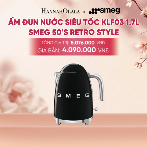  ẤM ĐUN NƯỚC SIÊU TỐC KLF03 1.7L SMEG 50'S RETRO STYLE - A965 