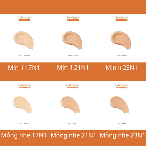  PHẤN NƯỚC TRANG ĐIỂM MỎNG NHẸ SÁNG TRONG (KÈM LÕI THAY THẾ) SULWHASOO PERFECTING CUSHION AIRY 15GX2 