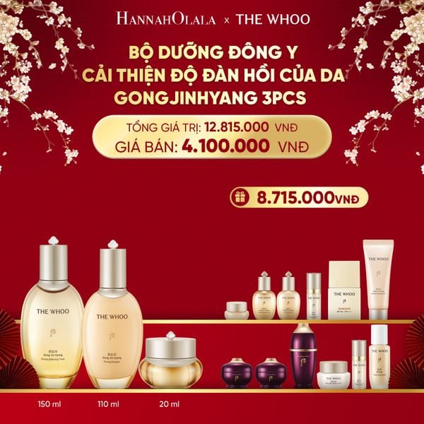  DEAL 08: PHIÊN BẢN ĐẶC BIỆT - BỘ DƯỠNG ĐÔNG Y CẢI THIỆN ĐỘ ĐÀN HỒI CỦA DA THE WHOO GONGJINHYANG 3PCS SPECIAL SET 