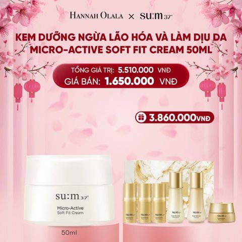  DEAL 7: KEM DƯỠNG NGỪA LÃO HÓA VÀ LÀM DỊU DA SU:M37 MICRO-ACTIVE SOFT FIT CREAM 50ML 
